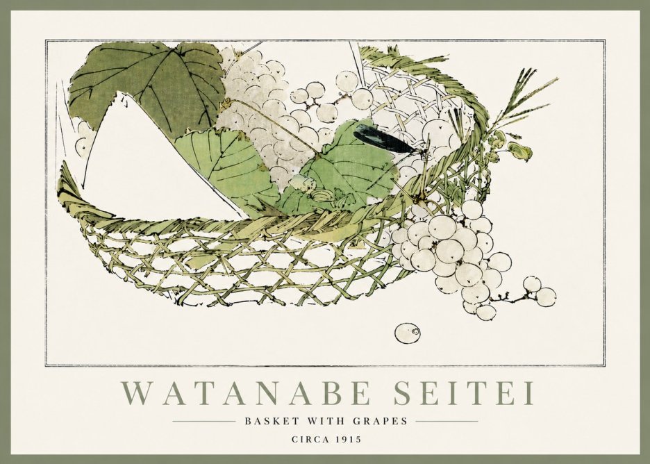 Watanabe Seitei Basket with Grapes No6 - Juliste