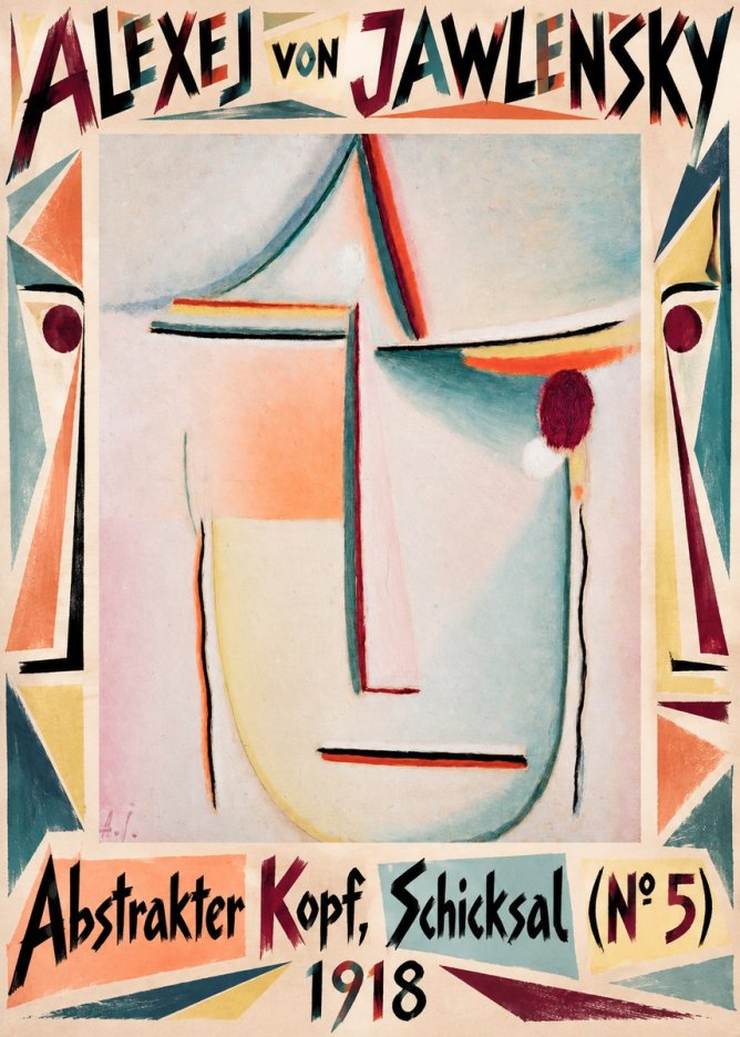 Alexej von Jawlensky Abstrakter Kopf, Schicksal (N°5) No5 - Juliste