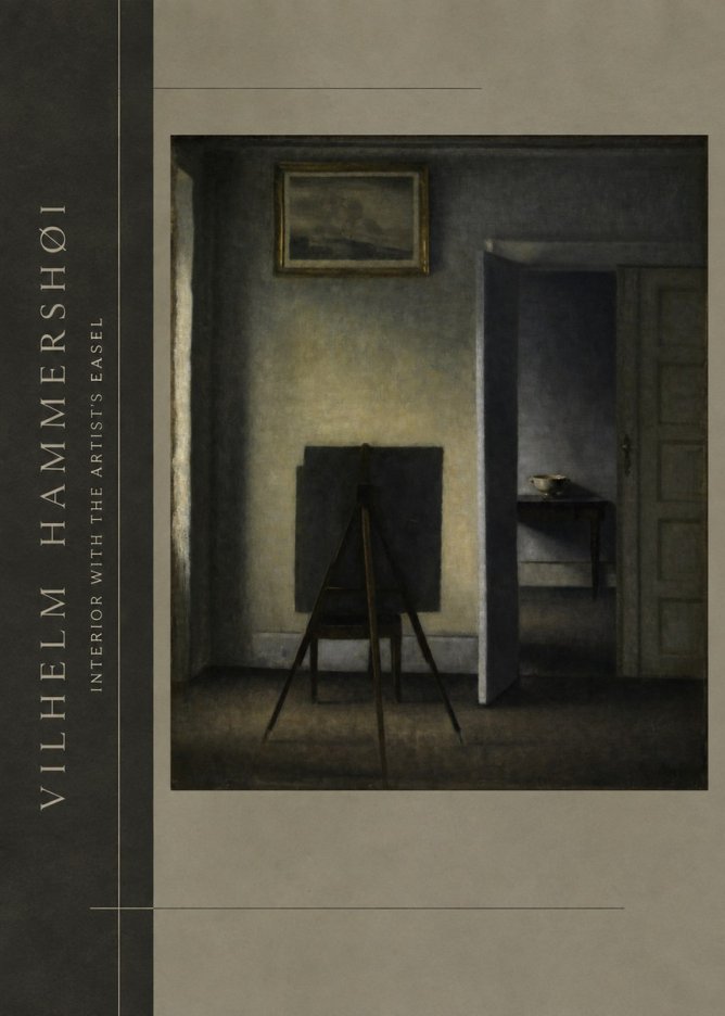 Vilhelm Hammershøi Interior with the Artist's Easel I No3 - Juliste