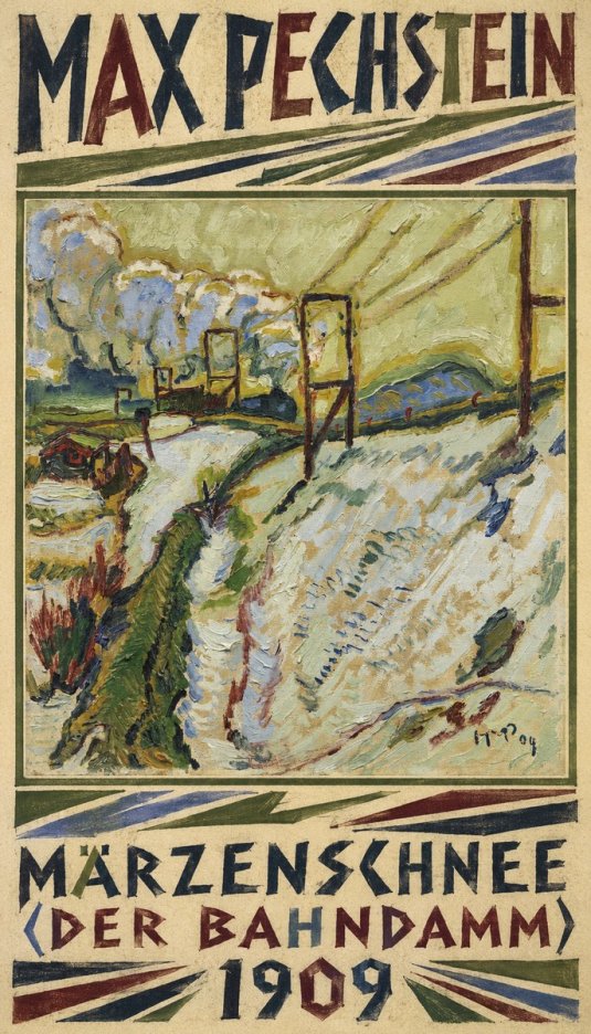 Max Pechstein Märzenschnee (Der Bahndamm) 1909 No1 - Juliste