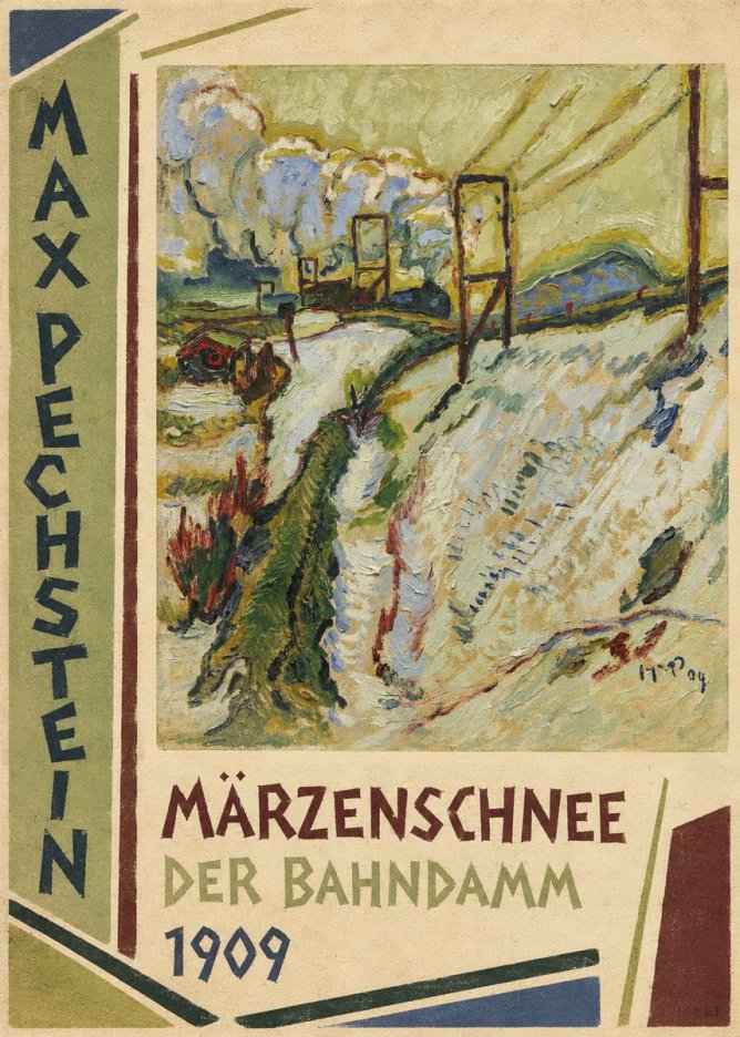 Max Pechstein Märzenschnee (Der Bahndamm) 1909 No3 - Juliste