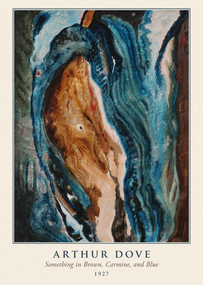 Arthur Dove Something in Brown, Carmine, and Blue No5 - Juliste