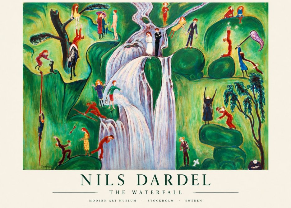 Nils Dardel The Waterfall No1 - Juliste