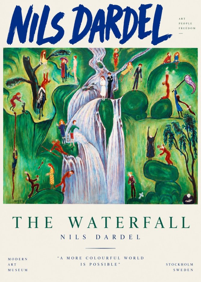 Nils Dardel The Waterfall No3 - Juliste