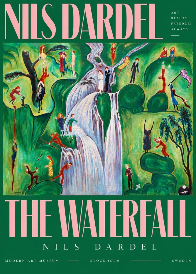 Nils Dardel The Waterfall No4 - Juliste