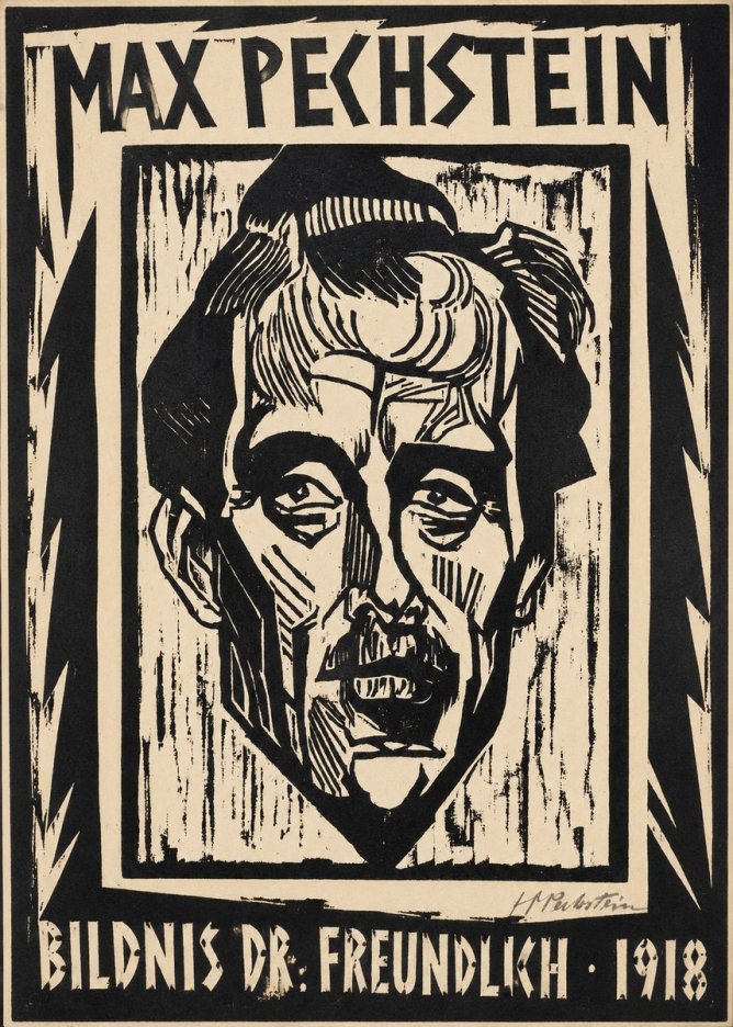 Max Pechstein Bildnis Dr. Freundlich • 1918 No1 - Juliste