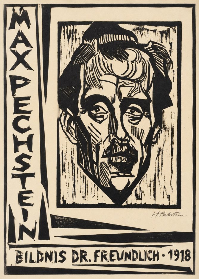 Max Pechstein Bildnis Dr. Freundlich • 1918 No2 - Juliste
