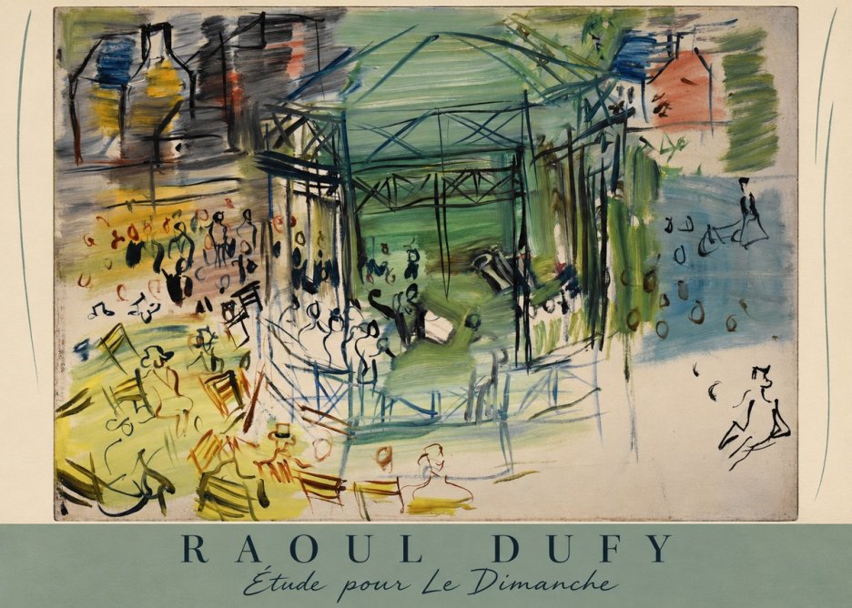 Raoul Dufy Étude Pour Le Dimanche No6 - Juliste