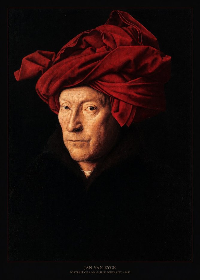 Jan van Eyck Portrait of a Man (Self Portrait?) No5 - Juliste