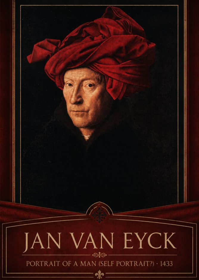 Jan van Eyck Portrait of a Man (Self Portrait?) No6 - Juliste