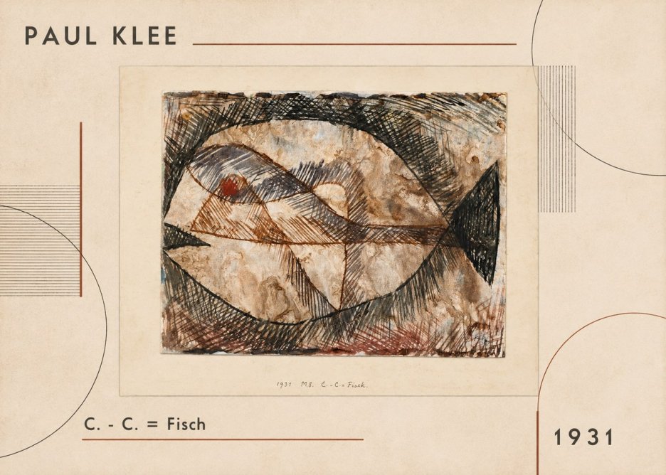 Paul Klee C. - C. = Fisch No1 - Juliste