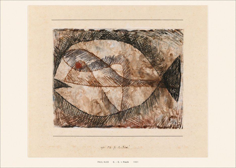 Paul Klee C. - C. = Fisch No5 - Juliste