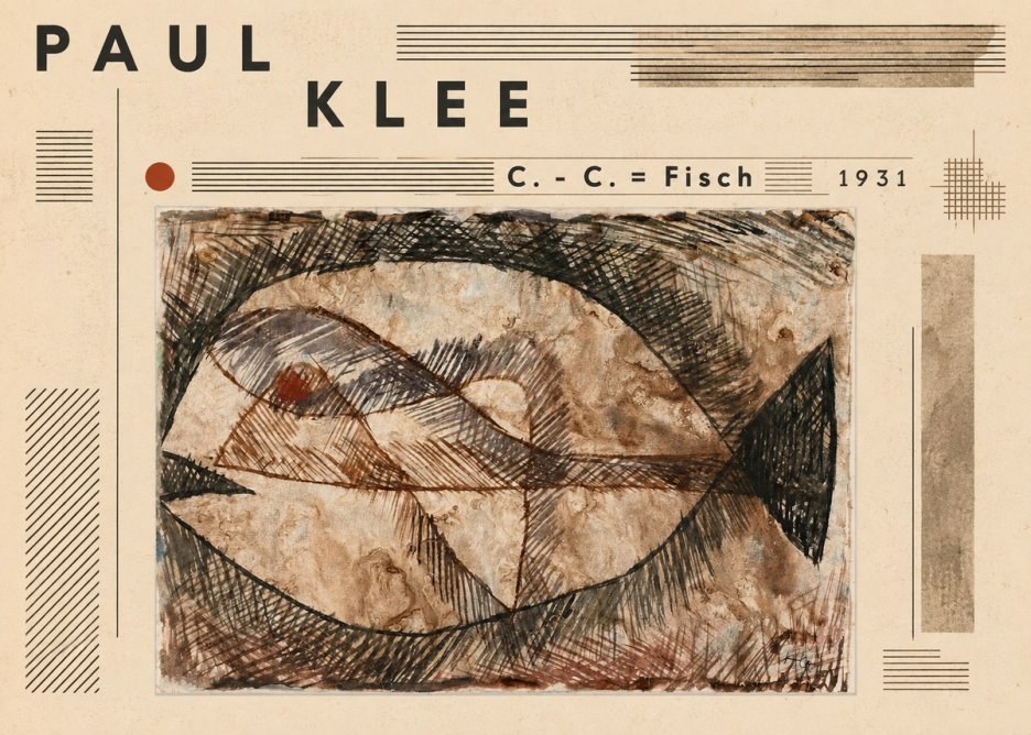Paul Klee C. - C. = Fisch No6 - Juliste