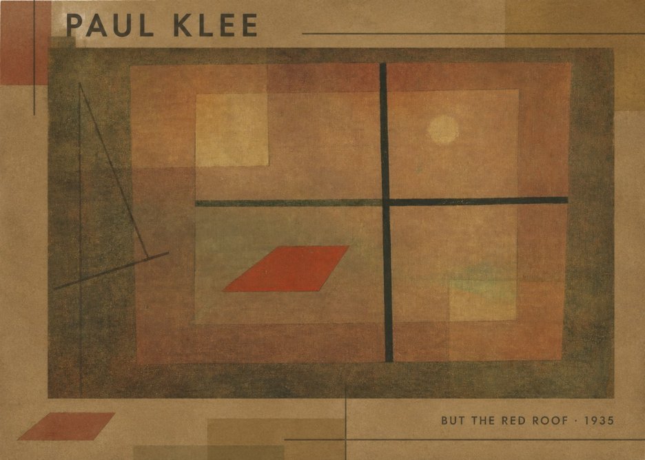 Paul Klee But the Red Roof No6 - Juliste