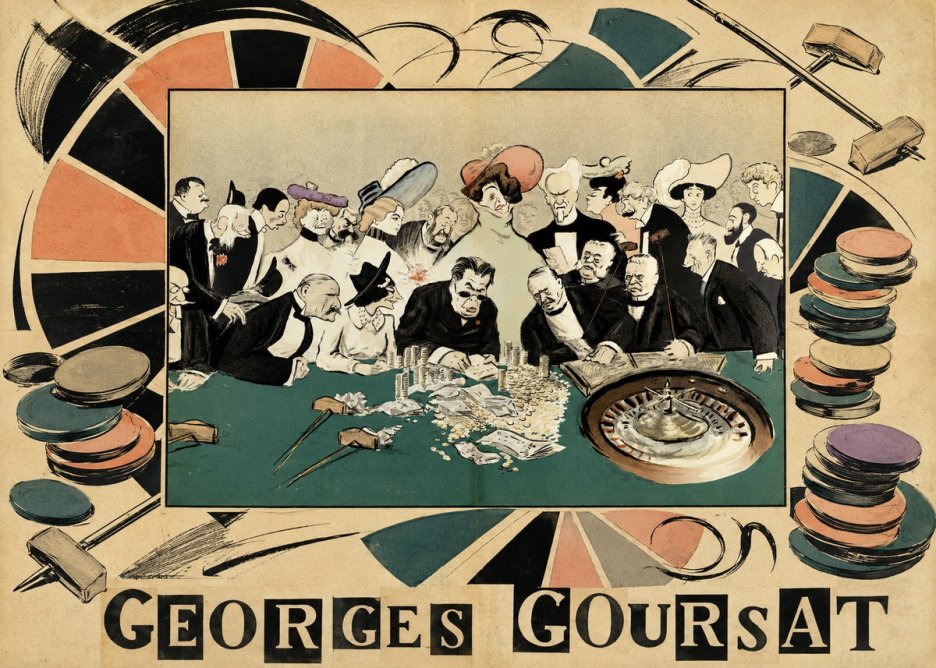 Georges Goursat At the Roulette Table No6 - Juliste