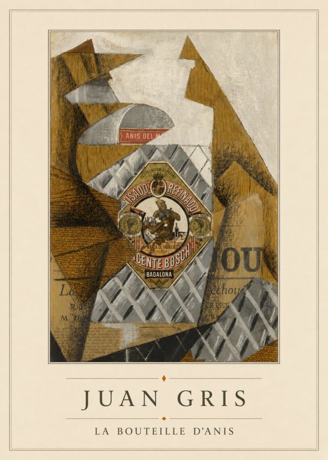 Juan Gris La Bouteille D'anis No4 - Juliste