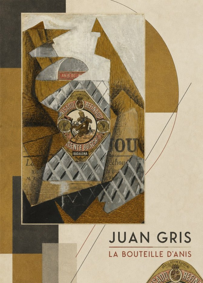 Juan Gris La Bouteille D'anis No6 - Juliste