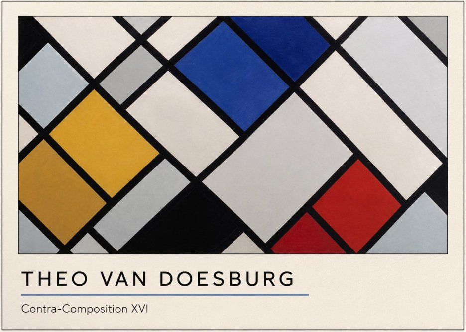 Theo van Doesburg Contra-composition Xvi No4 - Juliste