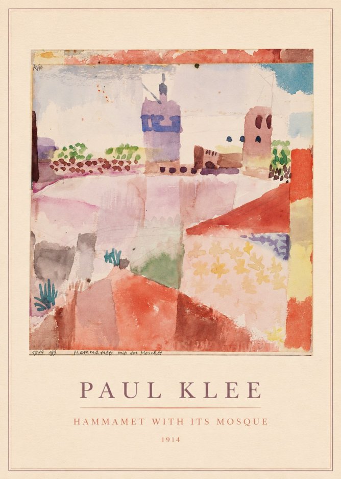 Paul Klee Hammamet with Its Mosque No3 - Juliste