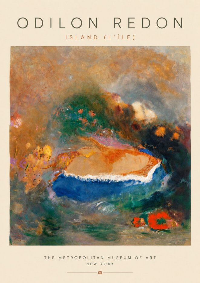 Odilon Redon Island (L'île) No3 - Juliste