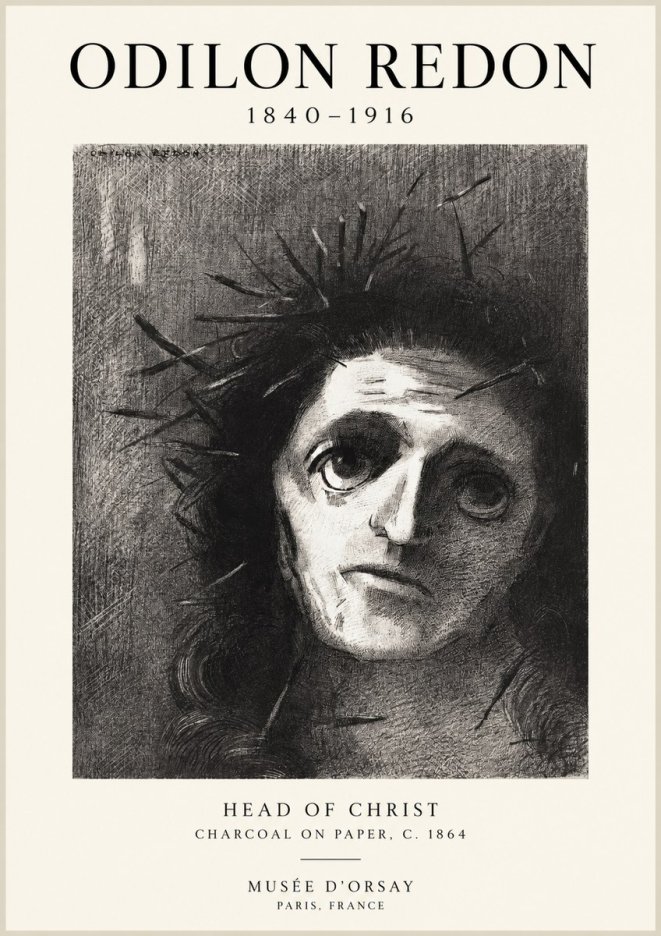 Odilon Redon Head of Christ I No1 - Juliste