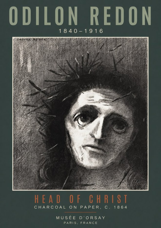 Odilon Redon Head of Christ I No2 - Juliste