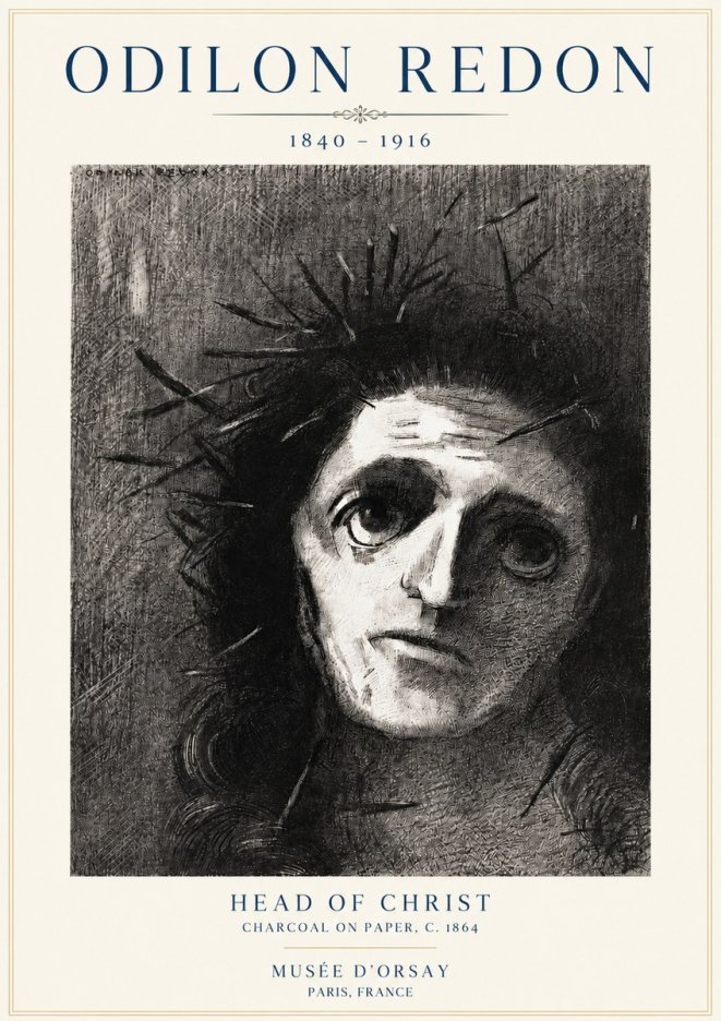 Odilon Redon Head of Christ I No3 - Juliste