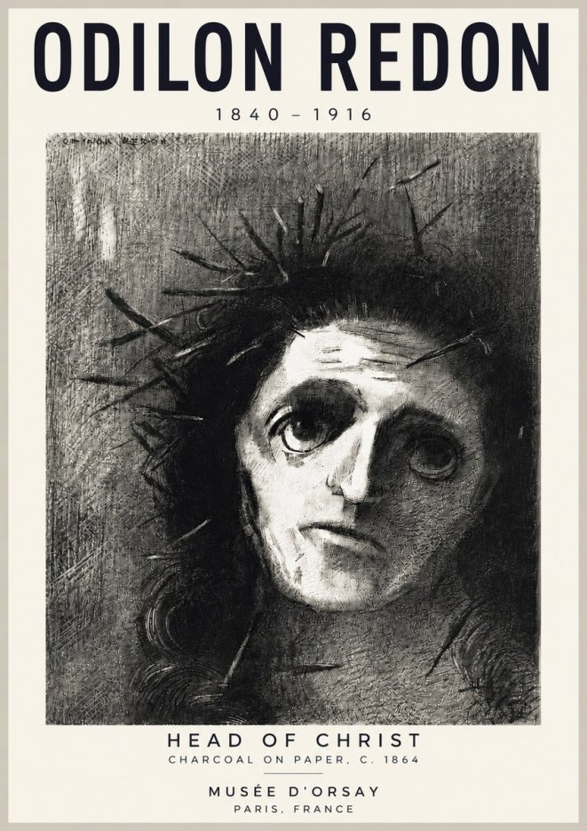 Odilon Redon Head of Christ I No4 - Juliste