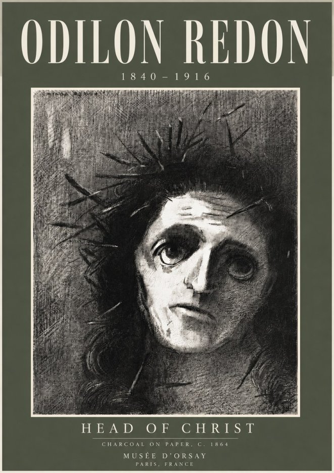 Odilon Redon Head of Christ I No5 - Juliste