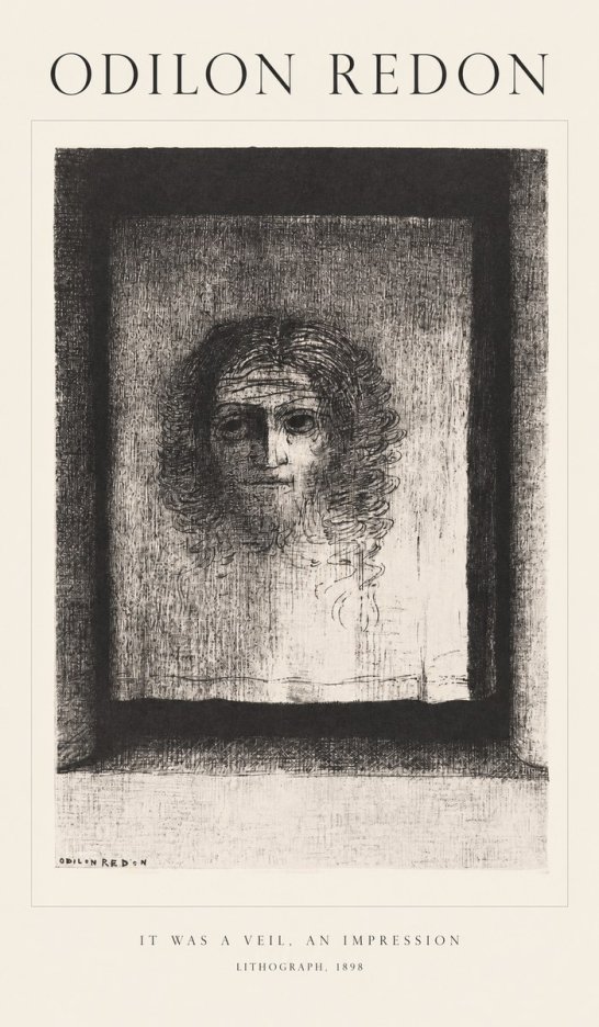 Odilon Redon It Was a Veil, an Impression No1 - Juliste