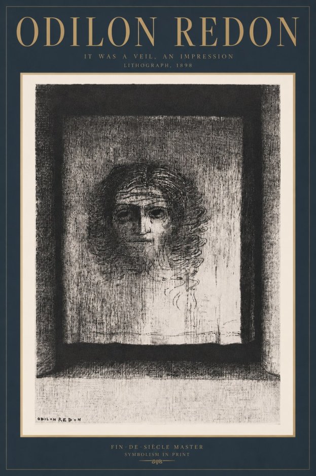 Odilon Redon It Was a Veil, an Impression No3 - Juliste