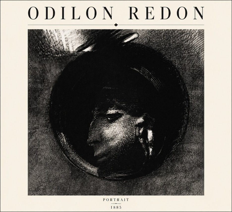Odilon Redon Portrait No6 - Juliste