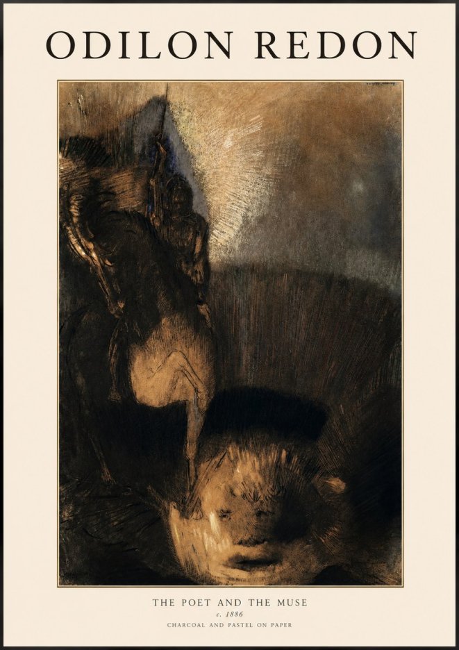 Odilon Redon The Poet and the Muse No1 - Juliste
