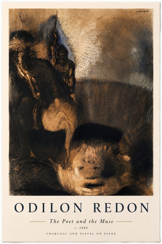Odilon Redon The Poet and the Muse No6 - Juliste