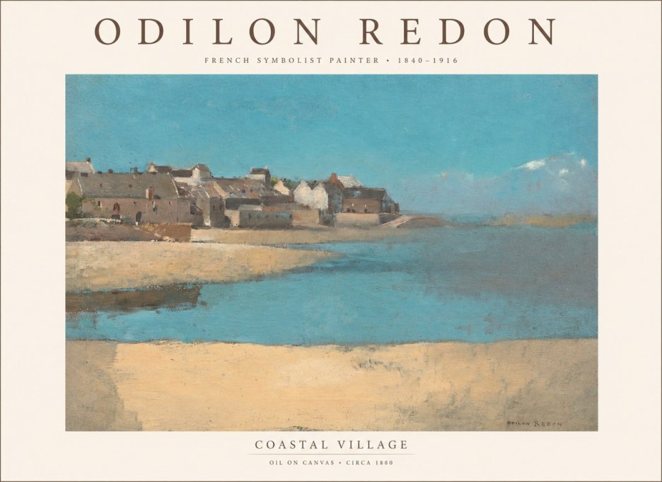 Odilon Redon Coastal Village No1 - Juliste