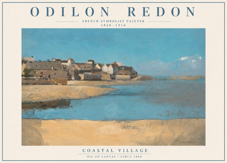 Odilon Redon Coastal Village No5 - Juliste