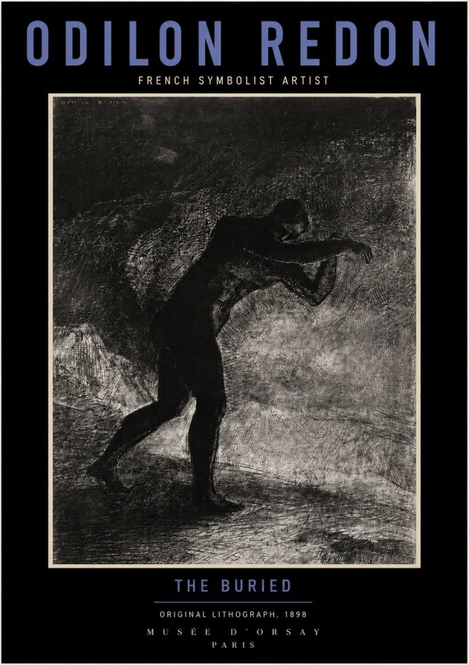 Odilon Redon The Buried No3 - Juliste