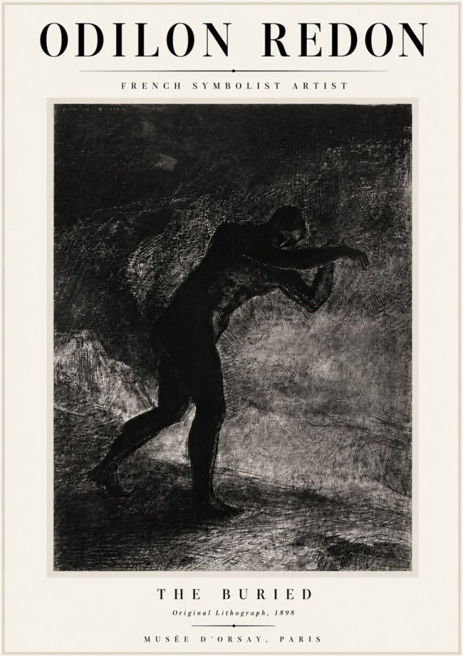 Odilon Redon The Buried No6 - Juliste