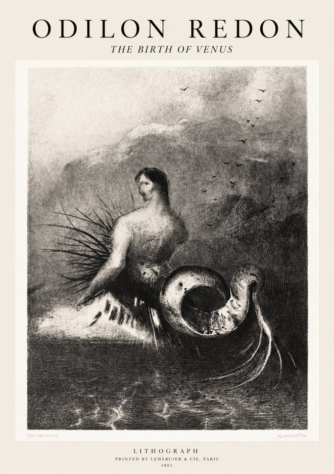 Odilon Redon The Birth of Venus No1 - Juliste