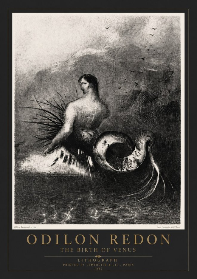 Odilon Redon The Birth of Venus No4 - Juliste