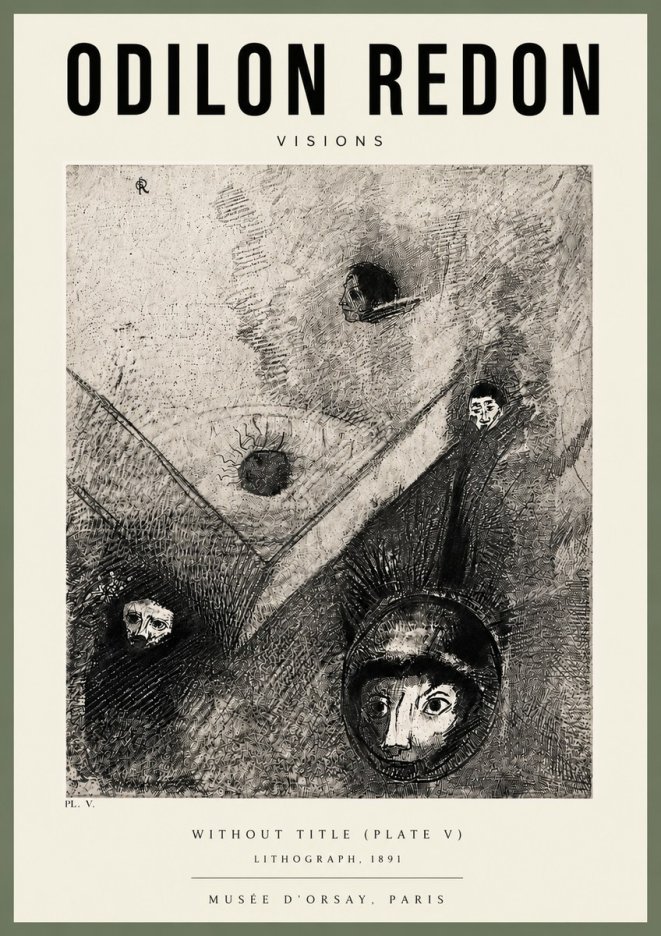 Odilon Redon Without Title (Plate V) No5 - Juliste
