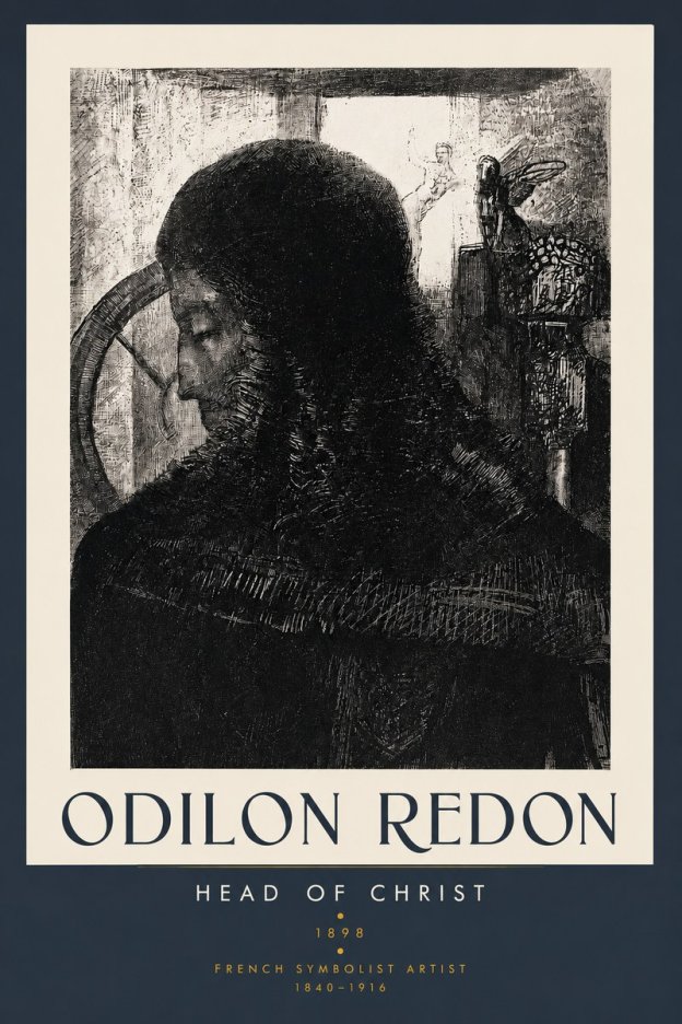 Odilon Redon Head of Christ II No3 - Juliste