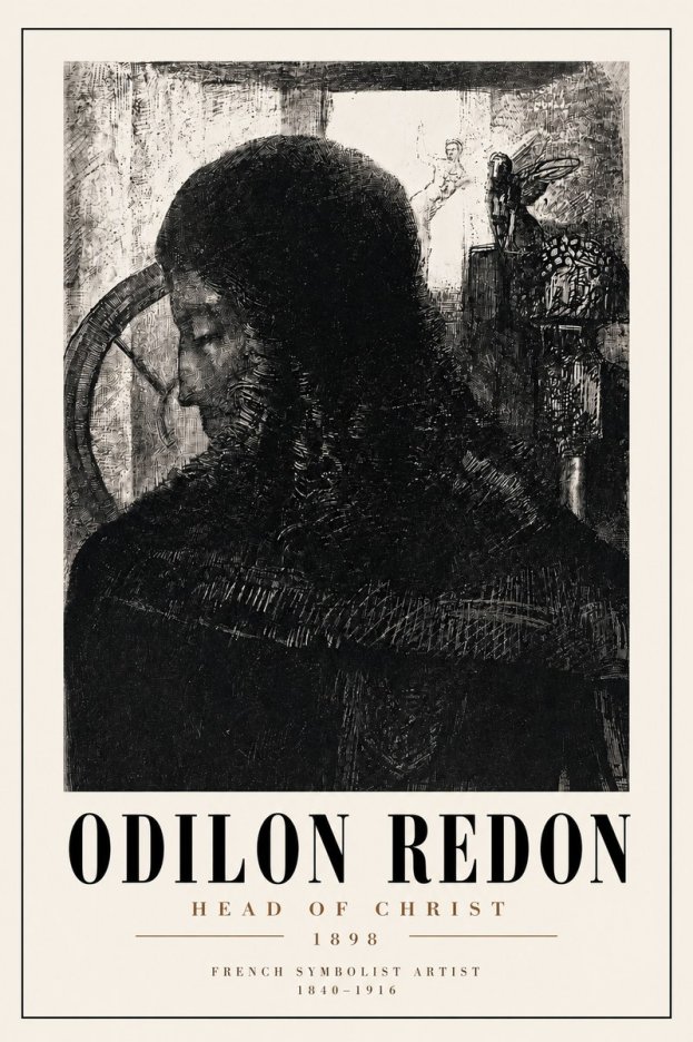Odilon Redon Head of Christ II No4 - Juliste