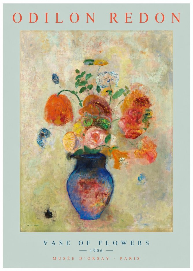 Odilon Redon Vase of Flowers No2 - Juliste