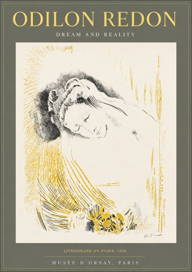 Odilon Redon Dream and Reality No2 - Juliste