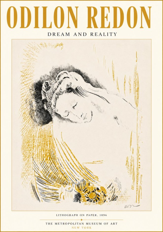 Odilon Redon Dream and Reality No3 - Juliste