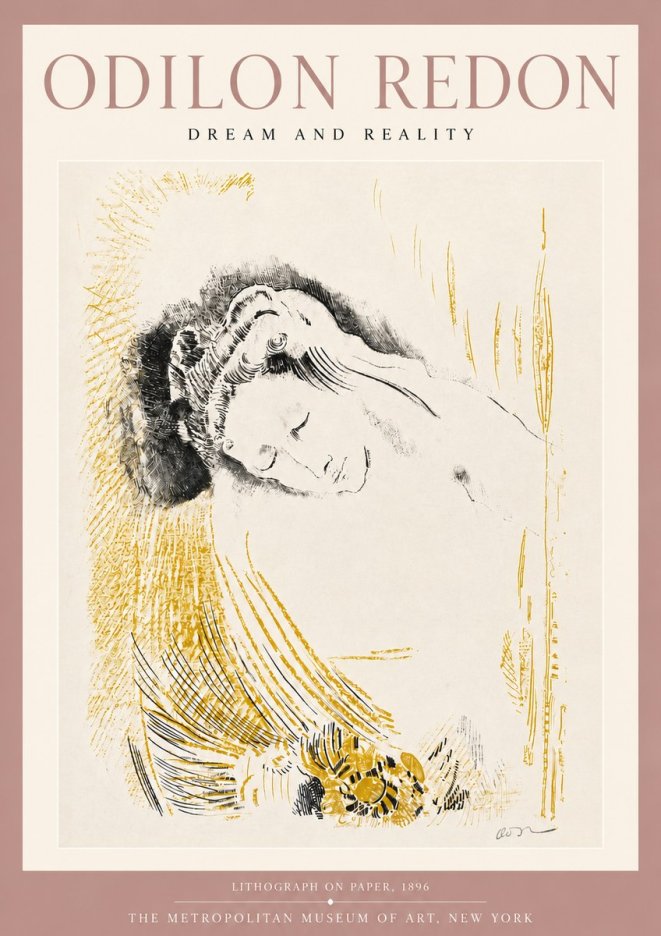 Odilon Redon Dream and Reality No4 - Juliste