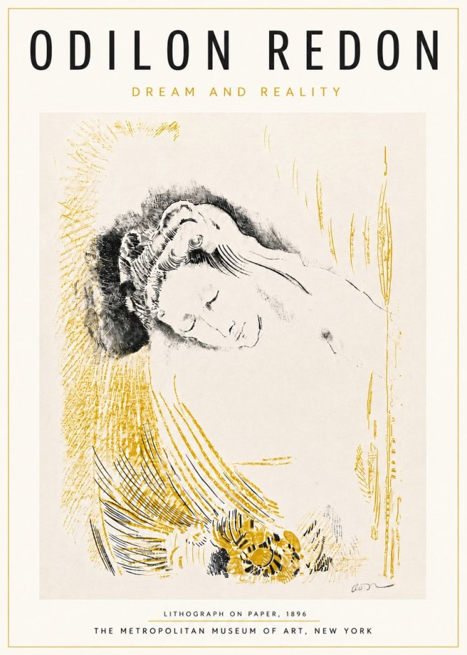 Odilon Redon Dream and Reality No5 - Juliste
