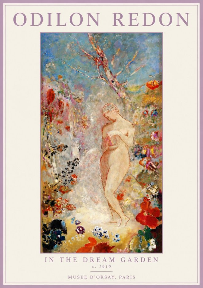 Odilon Redon In the Dream Garden No4 - Juliste