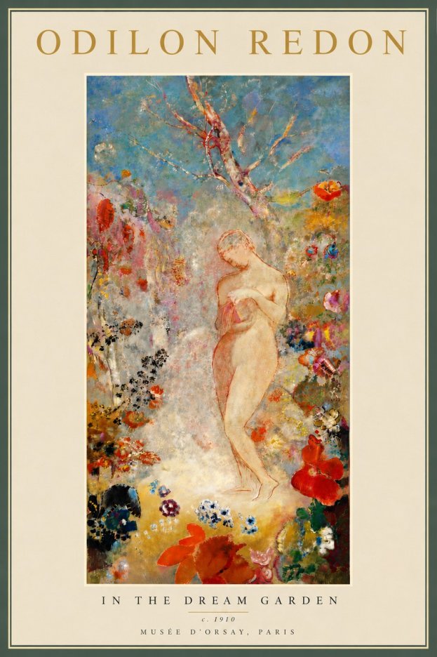 Odilon Redon In the Dream Garden No6 - Juliste
